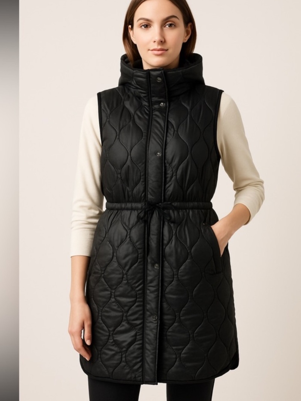 Lou & Grey Quilted Puffer Longline Vest